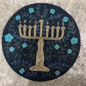NWT- Hannukah placemat charger decor beaded